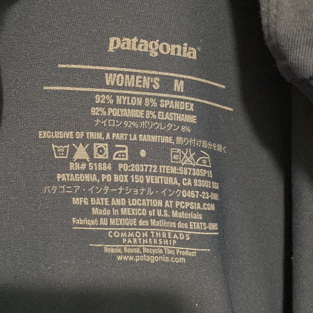 PATAGONIA dress. Blue / gray nylon and spandex stretch. Great for travel! Size M - Picture 5 of 6